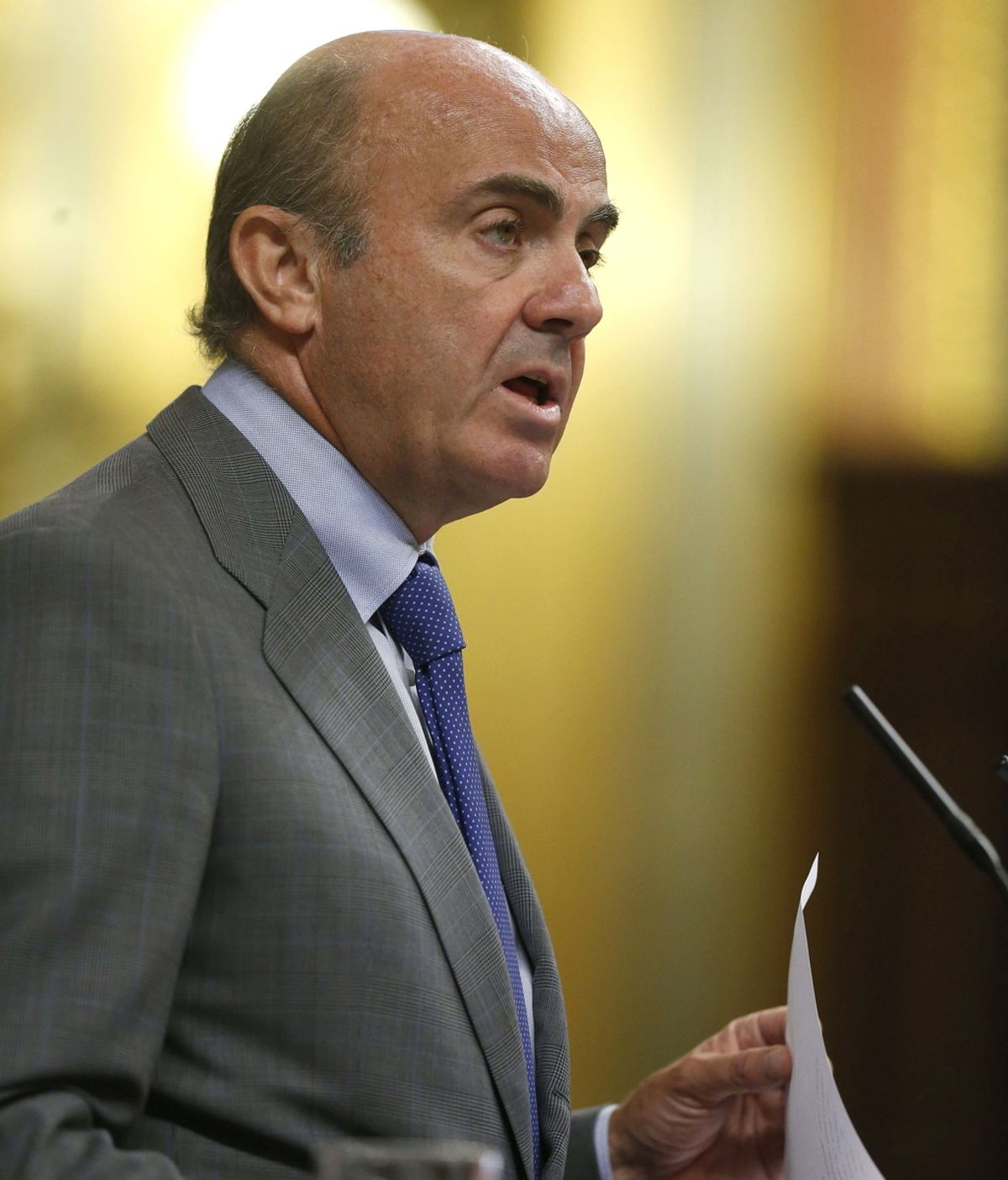Luis de Guindos, ministro de Economía defiende en el Congreso el tercer rescate griego