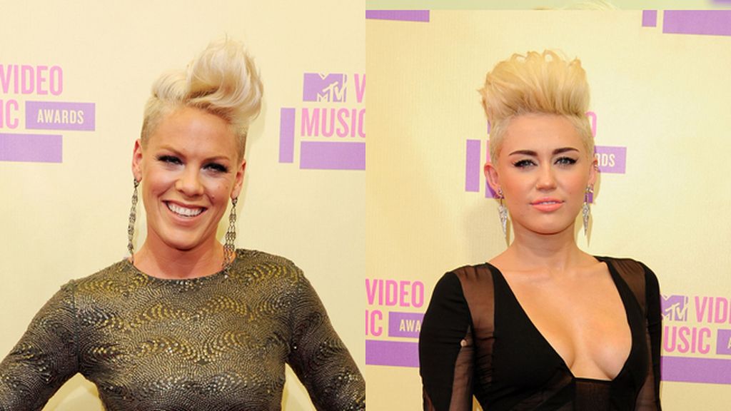 Pink y Miley Cyrus, mellizas capilares