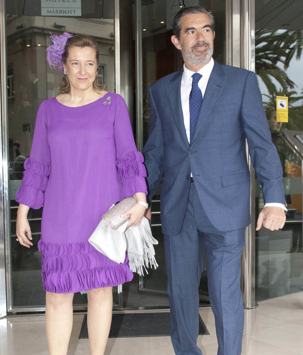 Isabel Sartorius y los Príncipes de Asturias, juntos en la boda de Álvaro Fuster