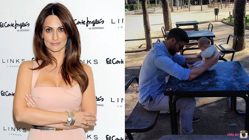 Xabi Alonso con Emma, la hija pequeña del futbolista del Real Madrid