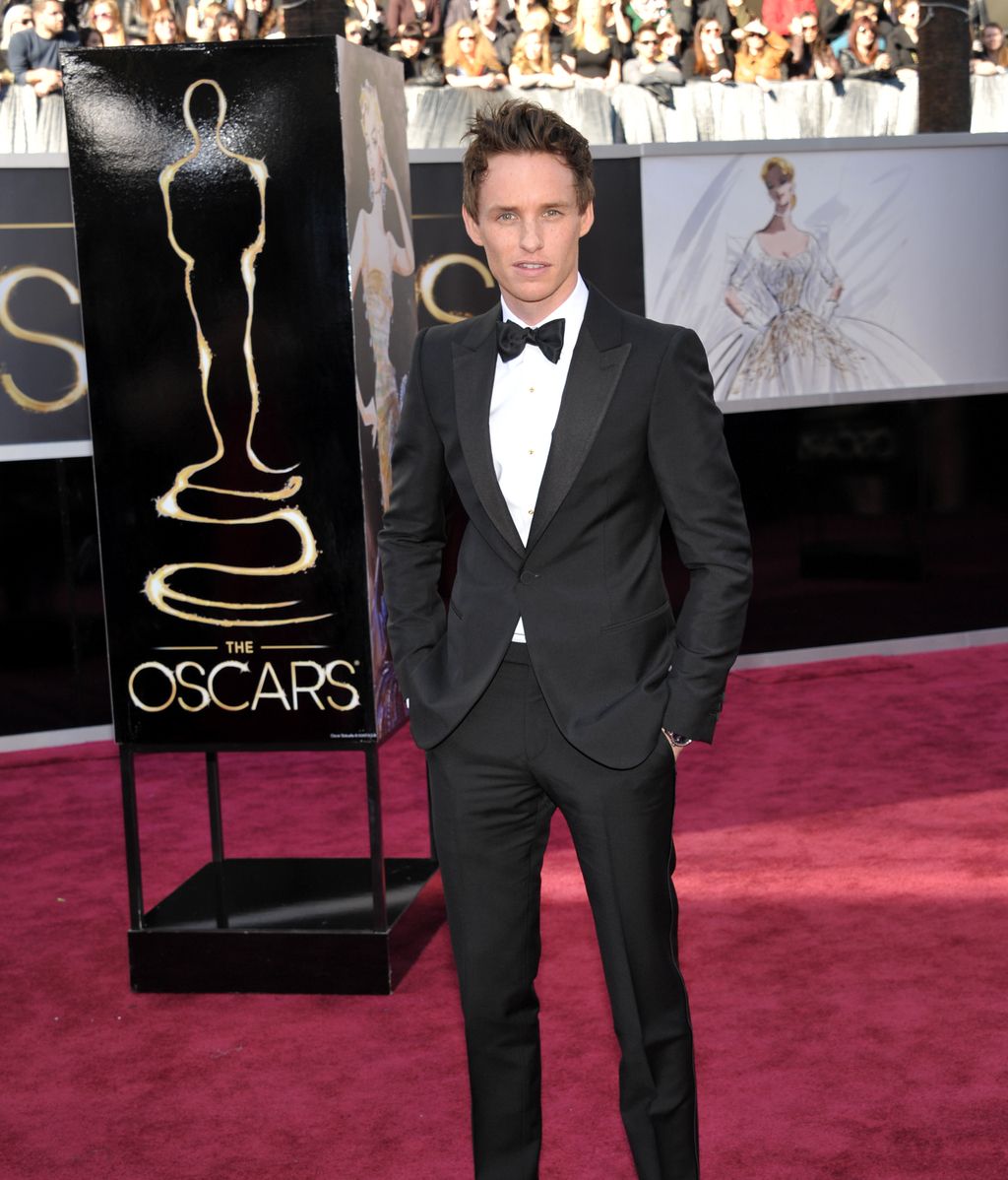 Eddie Redmayne, en la alfombra roja de los Oscar