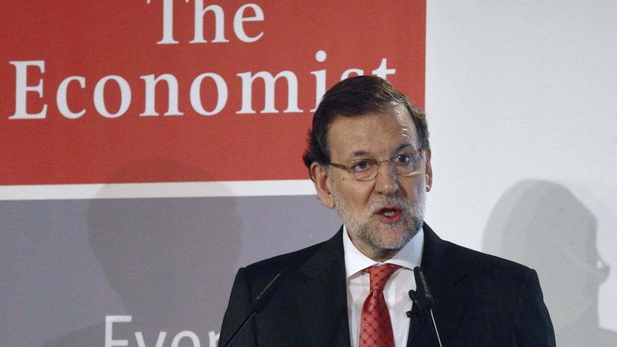 Rajoy durante el foro organizado por The Economist