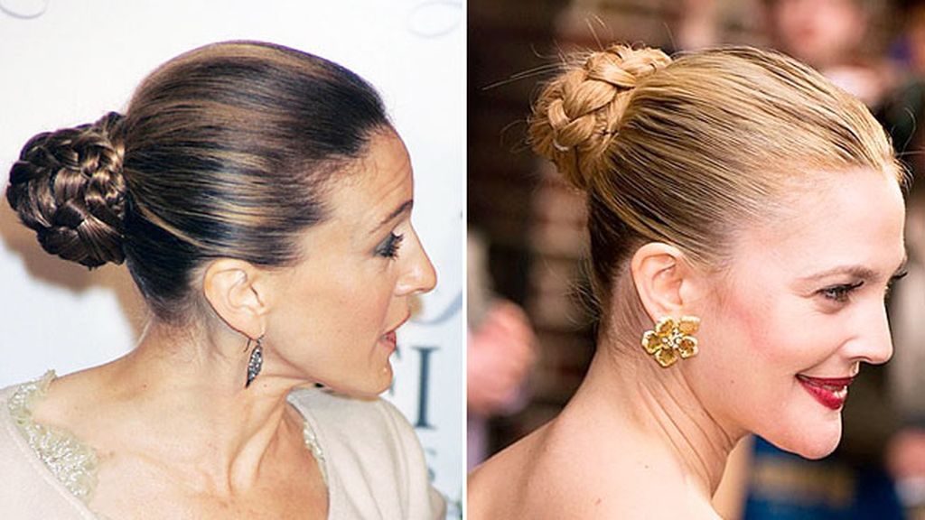 Sarah Jessica Parker y Drew Barrymore, un moño muy trenzado