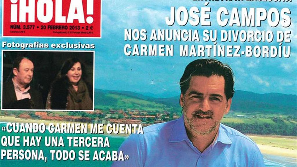 José Campos anuncia su divorcio José Campos anuncia su divorcio