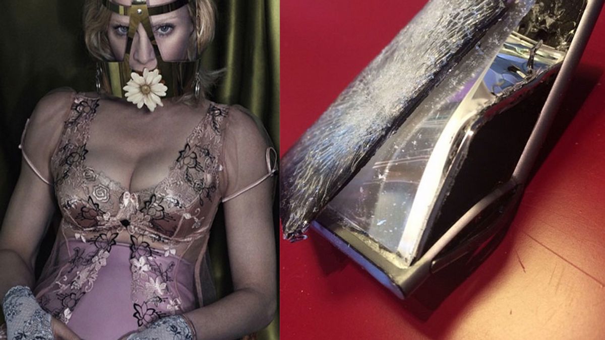 Madonna y su iPod destrozado