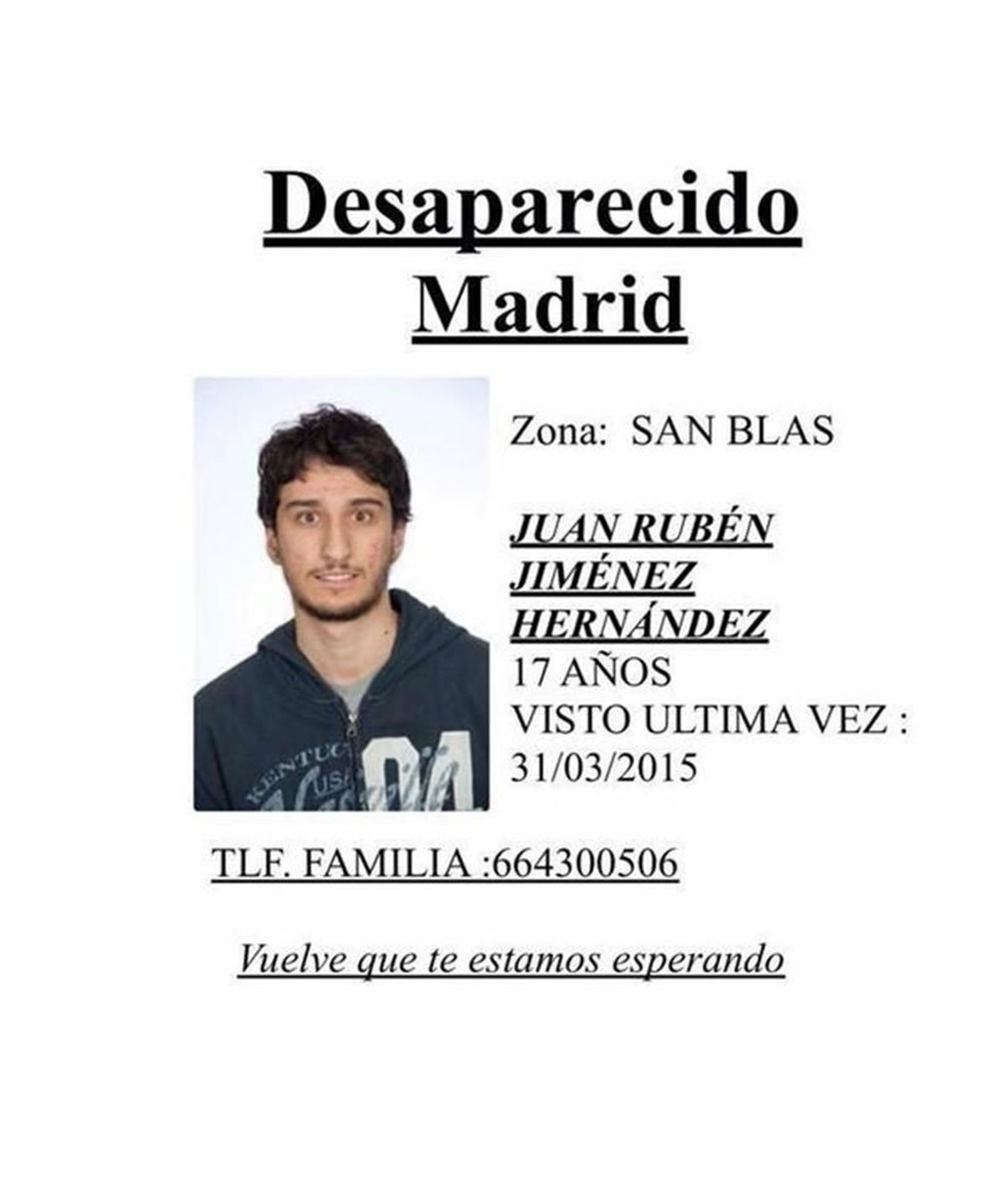 Buscan a un joven desaparecido en San Blas