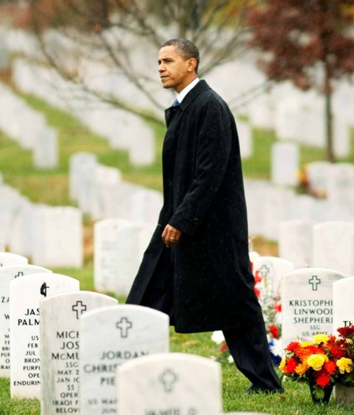 Barack Obama conmemorando el Día de los Veteranos de guerra