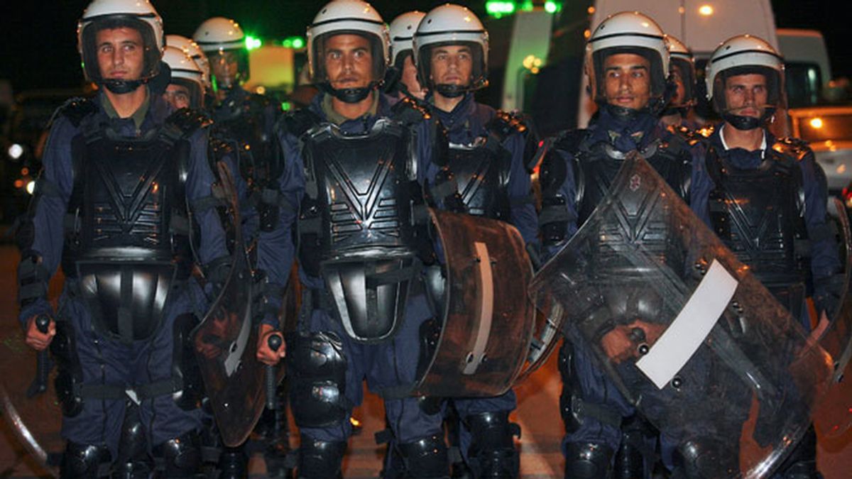 Policías marroquís
