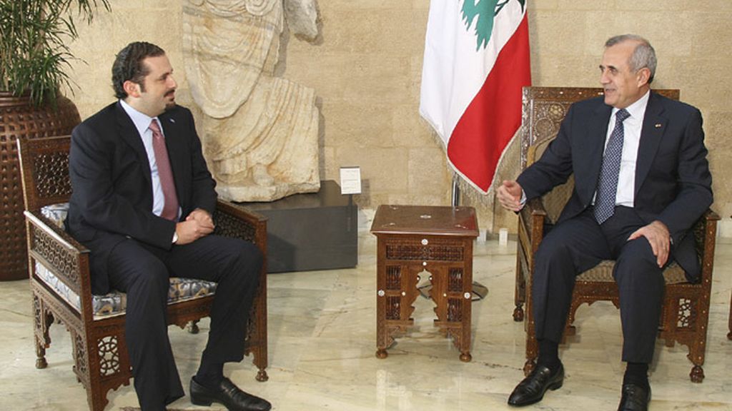 Saad Hariri y Michel Suleiman, primer ministro y presidente de Líbano respectivamente Saad Hariri y Michel Suleiman, primer ministro y presidente de Líbano respectivamente