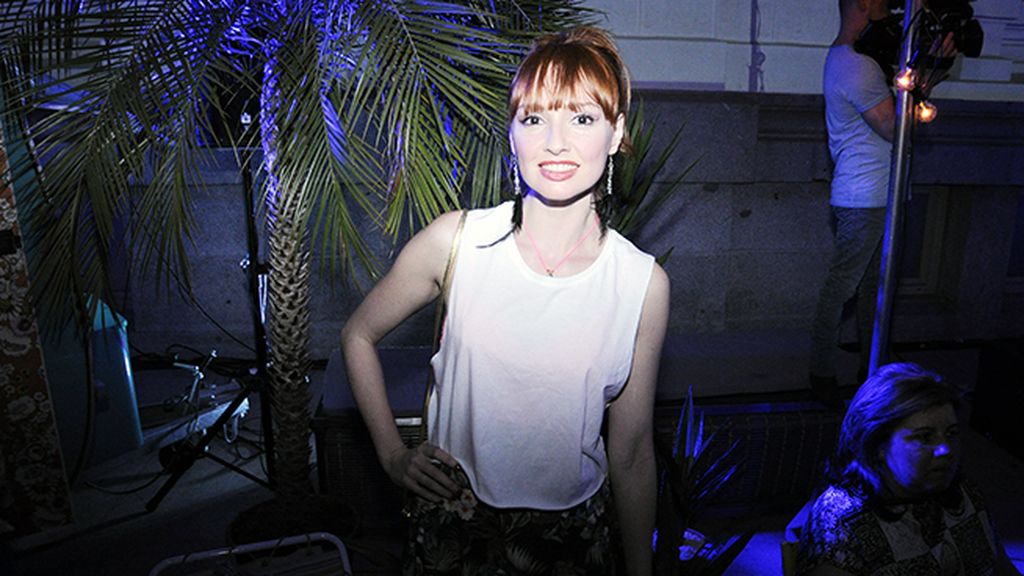La actriz Cristina Castaño a su llegada a la fiesta de Pull & Bear
