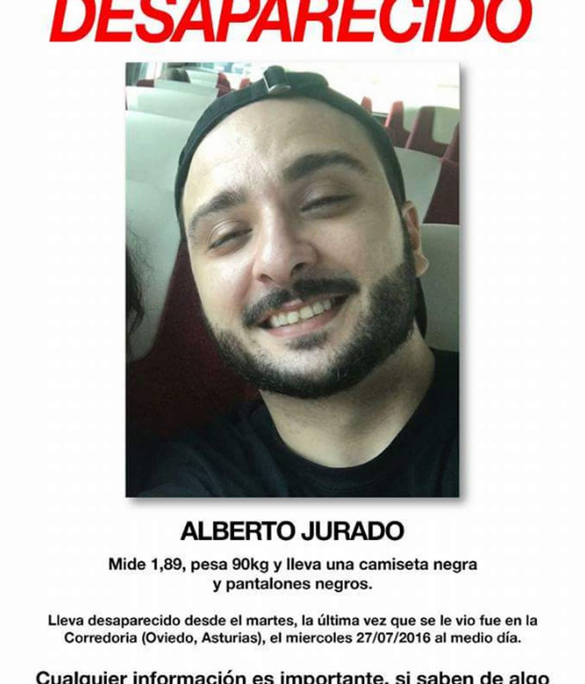 Alberto Jurado, desaparecido en Oviedo