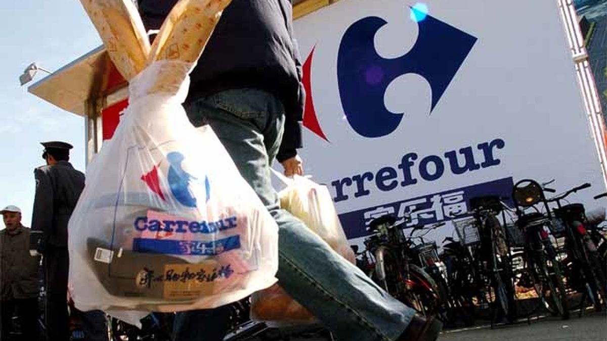 Bolsa de plástico de un solo uso de Carrefour