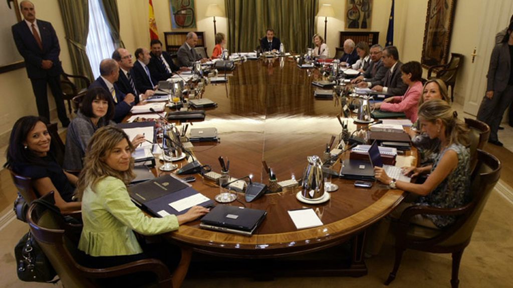 El Gobierno en pleno durante el Consejo de Ministros