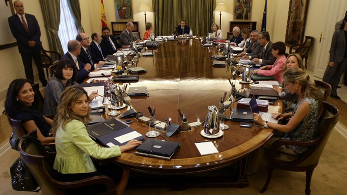 El Gobierno en pleno durante el Consejo de Ministros