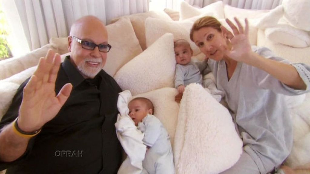 Céline Dion enseña a sus mellizos en el show de Oprah Winfrey