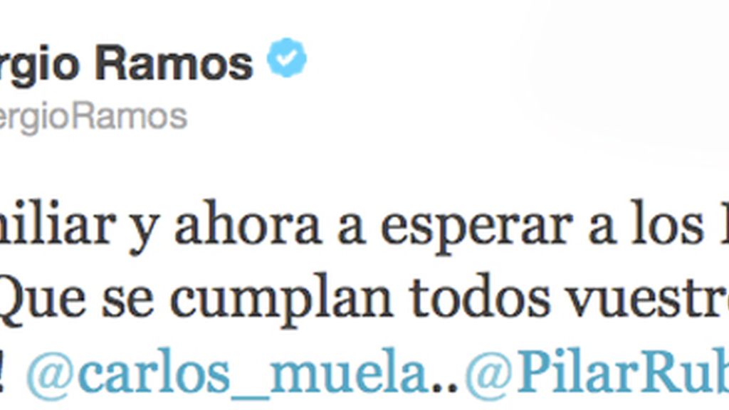 El tuit de Sergio Ramos