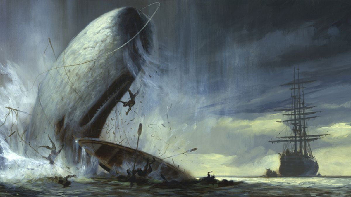 Ilustración libro Moby Dick