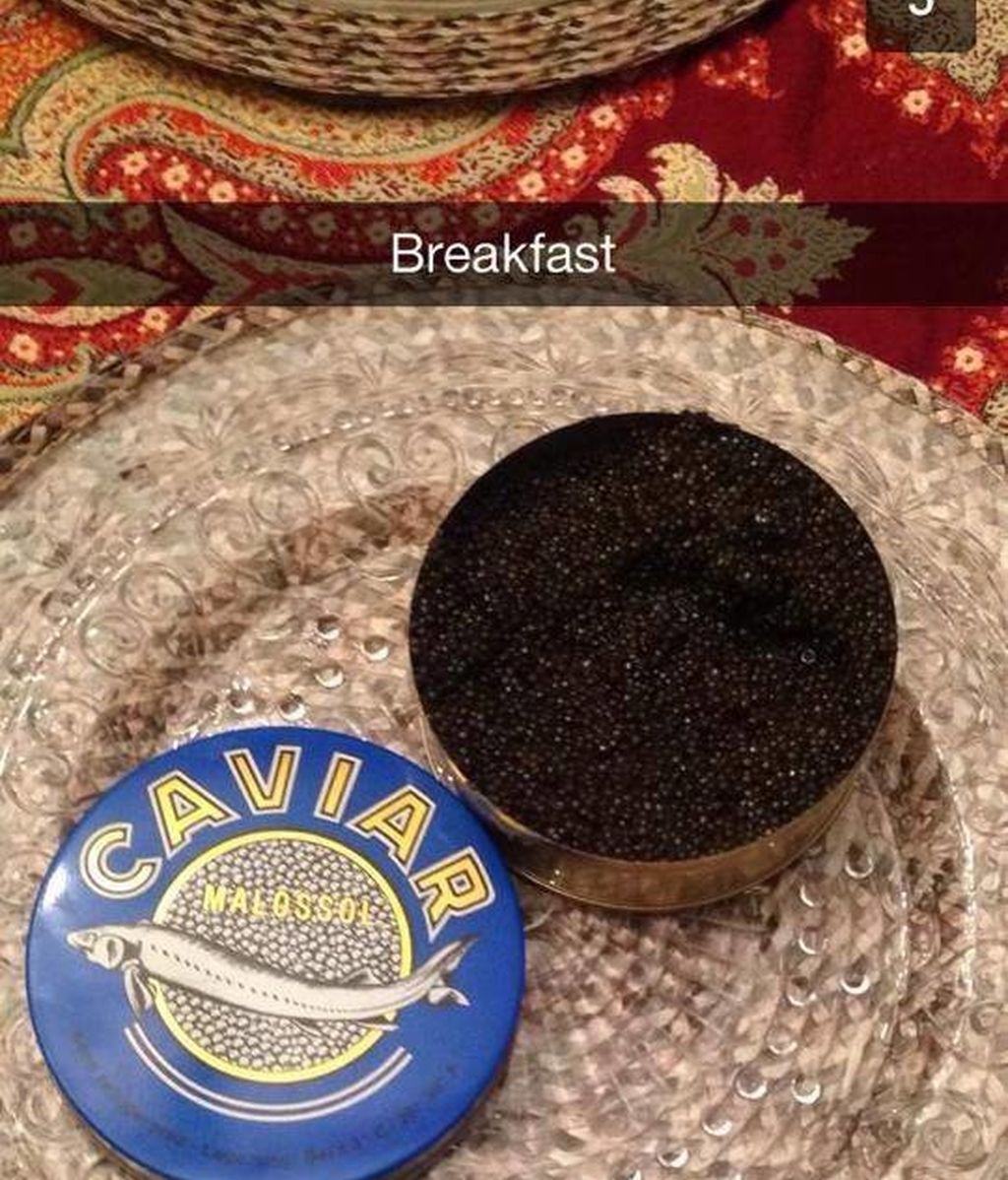 De desayunar... ¡caviar!