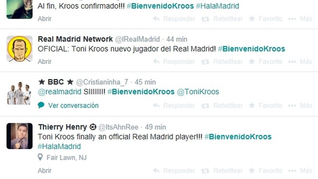 #BienvenidoKroos