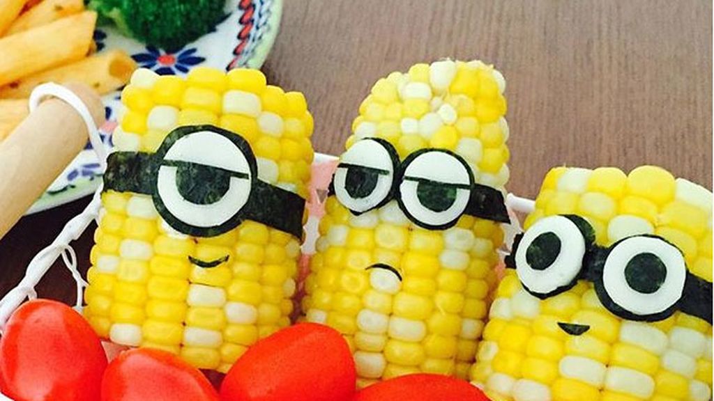 Utiliza todo tipo de alimentos para crear populares personajes de dibujos