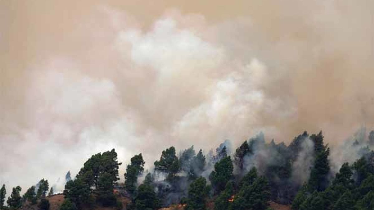 El incendio de la isla canaria de La Palma el día 2 de julio