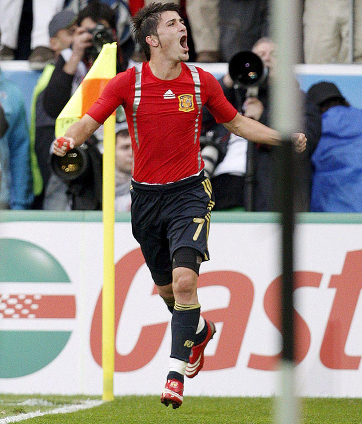 Villa es el máximo goleador del torneo con cuatro goles. Foto: EFE