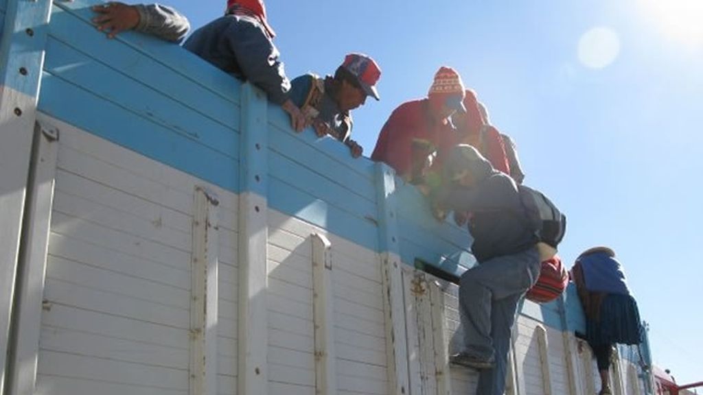 El camión abarrotado