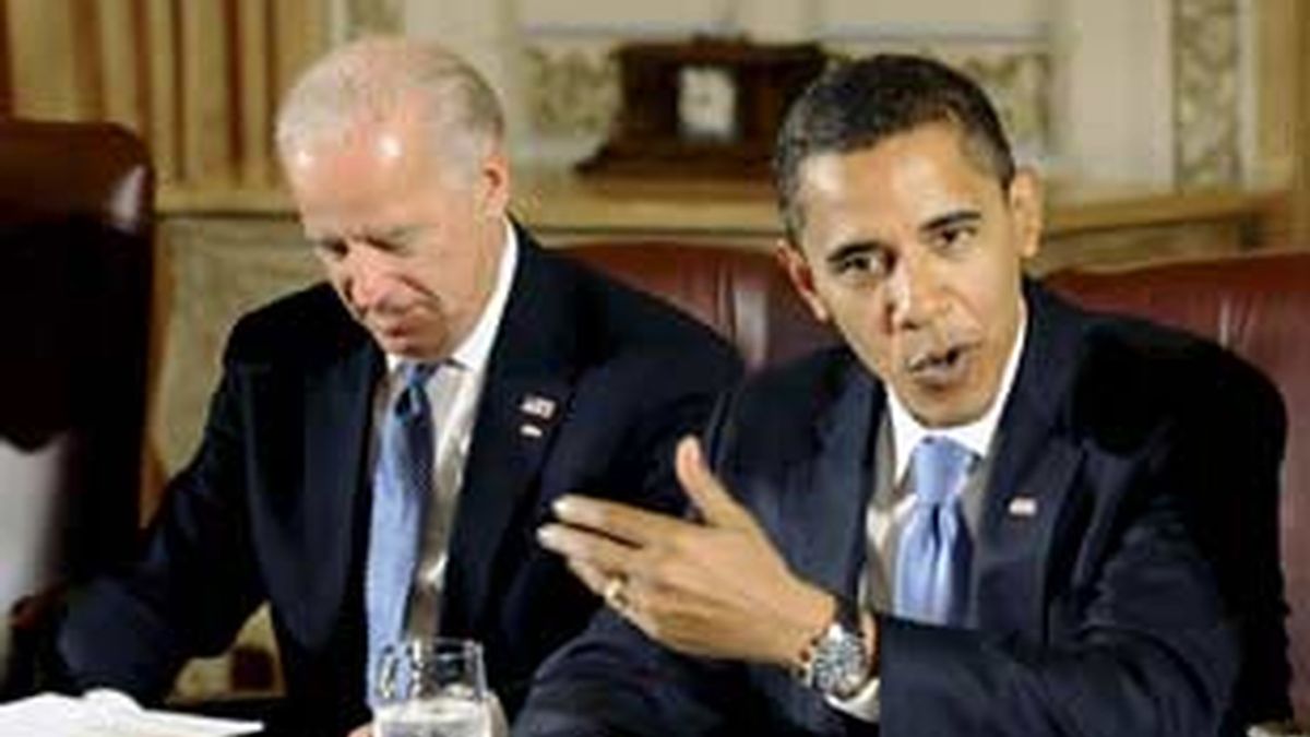 Obama, junto a Joe Biden, en una imagen de archivo. Foto: EFE.