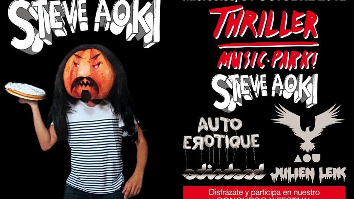 Cartel de la fiesta de Halloween del Madrid Arena en el que tres jóvenes han muerto