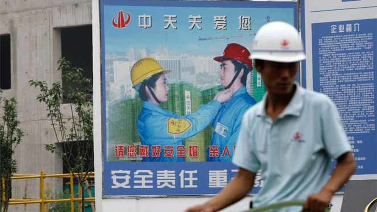 Un trabajador chino