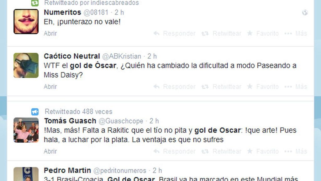 tweets gol de oscar