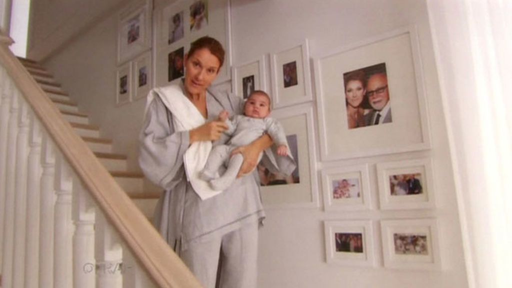 Céline Dion enseña a sus mellizos en el show de Oprah Winfrey