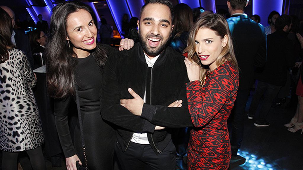 La actriz y diseñadora Rocío Mirana, Tomás Palacios y Flora González