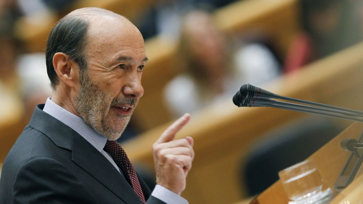 Rubalcaba durante su intervención en el pleno sobre el caso Bárcenas