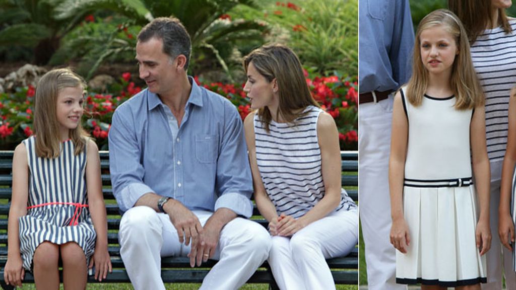 Los reyes Felipe y Letizia junto a sus hijas, la princesa Leonor y la infanta Sofía