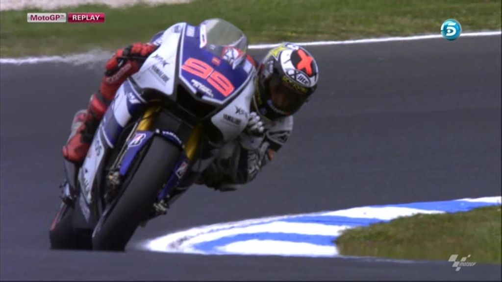 Jorge Lorenzo vuela en el 'warm up' de Australia