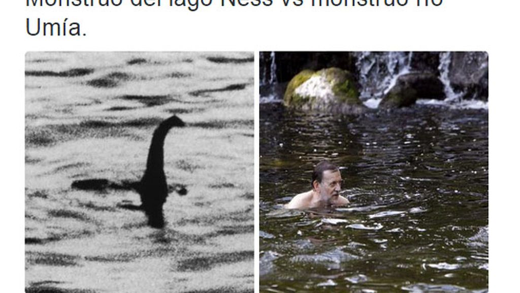 El baño del presidente en el río Umía