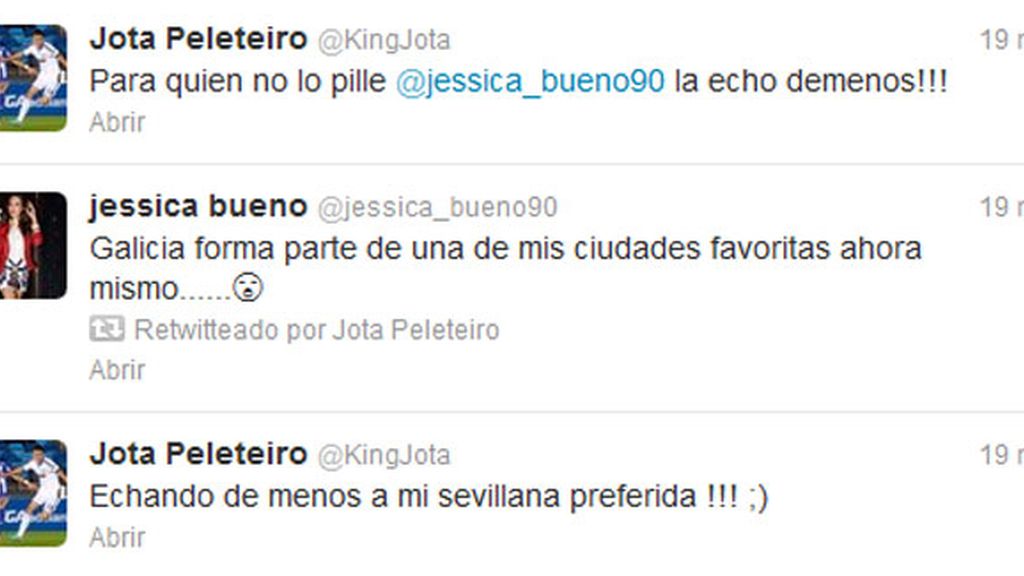 Jessica Bueno y Jota Peleteiro