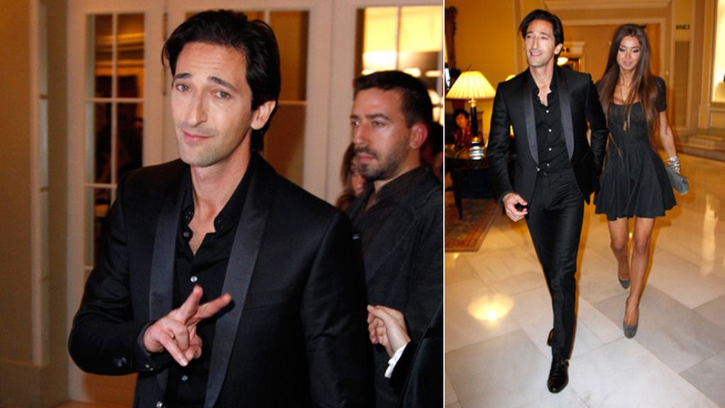 Adrien Brody presenta orgulloso a su novia rodeado de celebrities patrias en Madrid