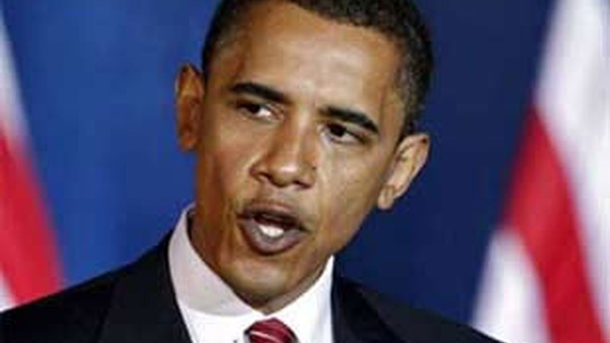 Obama durante su discurso, tras conocerse su victoria en las elecciones. Foto: AP.