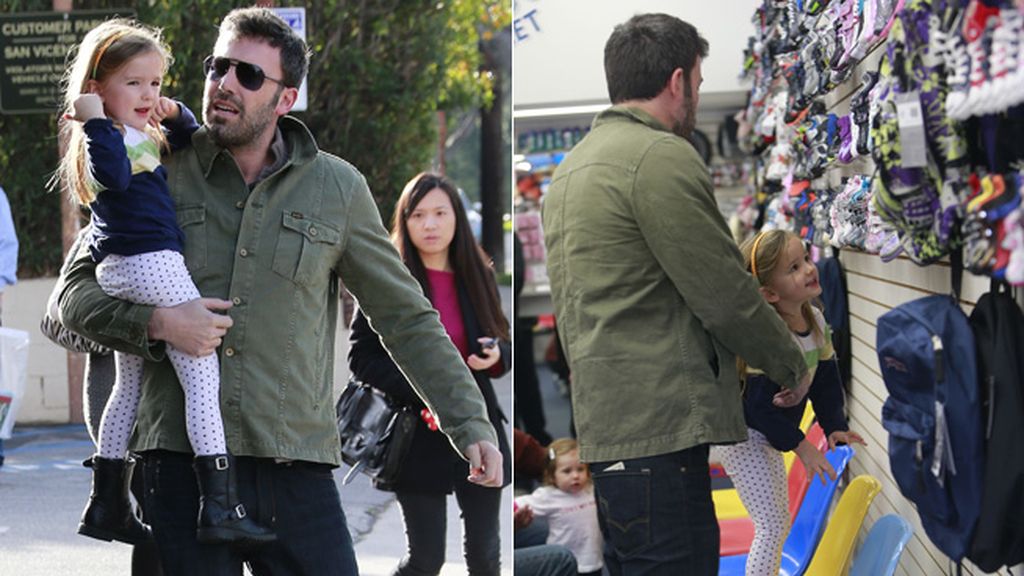 Ben Affleck ultima sus compras navideñas con la pequeña Seraphina