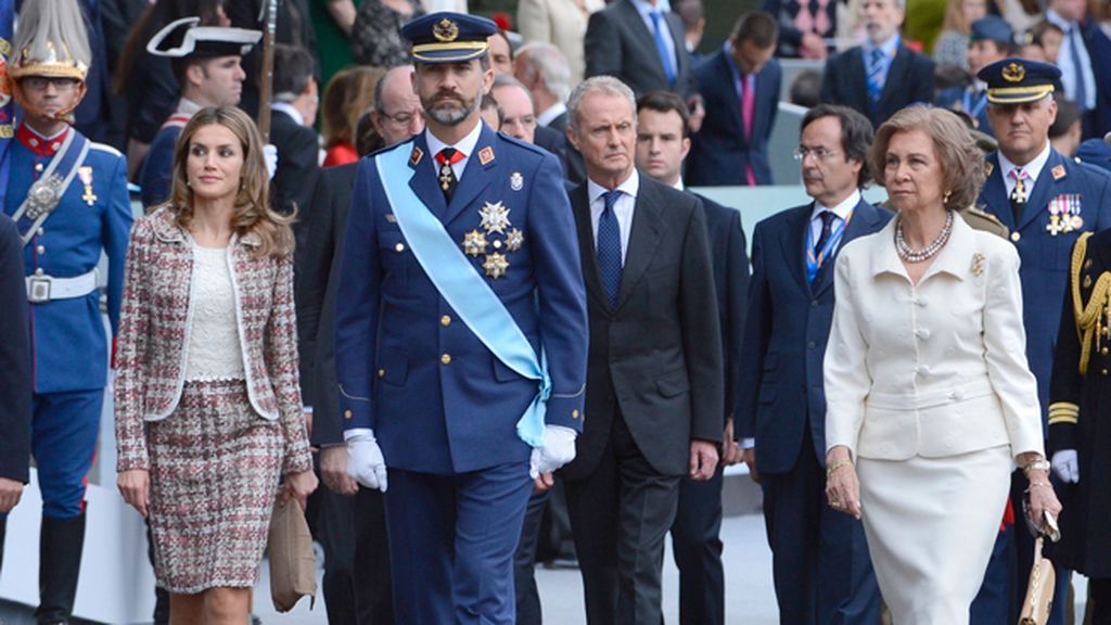 Los Príncipes de Asturias y la Reina Sofía