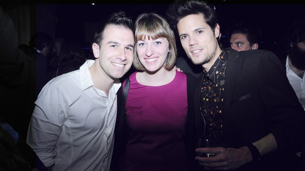 Urko Sevilla, Pilar Sastre y el productor Santi Rojo, que presenta un corto en el festival de Málaga