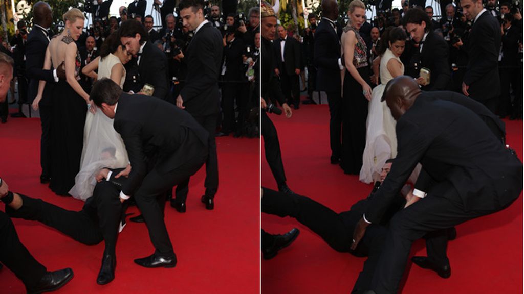 Un periodista ucraniano se mete bajo la falda de America Ferrara en Cannes
