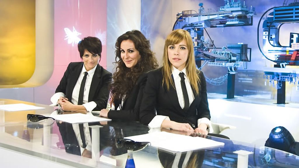 Silvia Abril, Ana Milán y Tània Sarrias en un momento en el plató