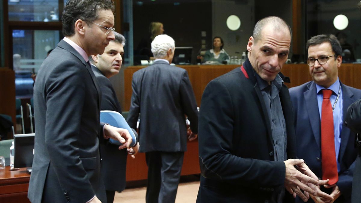 Jeroen Dijsselbloem y Yanis Varoufakis