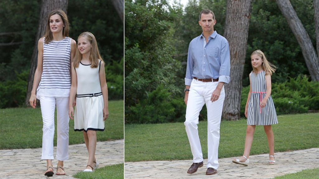 Los reyes Felipe y Letizia junto a sus hijas, la princesa Leonor y la infanta Sofía
