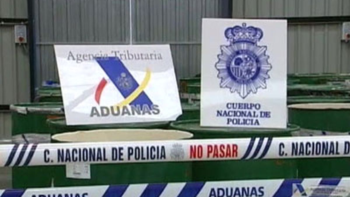 Intervenida una tonelada de cocaína disuelta en pulpa de fruta en Bilbao