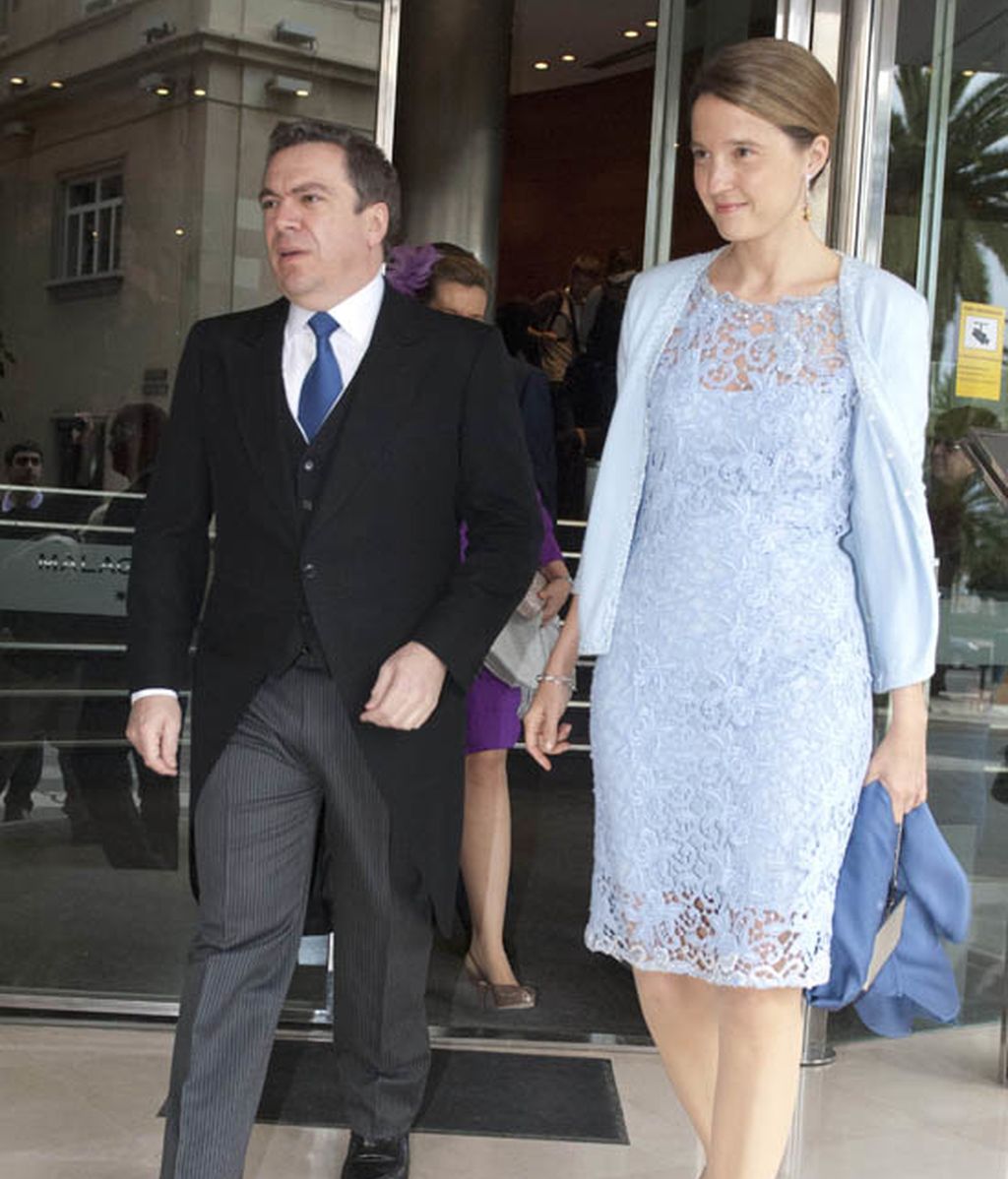 Isabel Sartorius y los Príncipes de Asturias, juntos en la boda de Álvaro Fuster