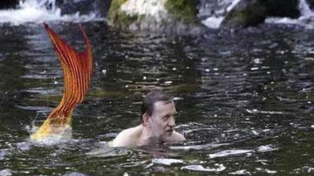 El baño del presidente en el río Umía